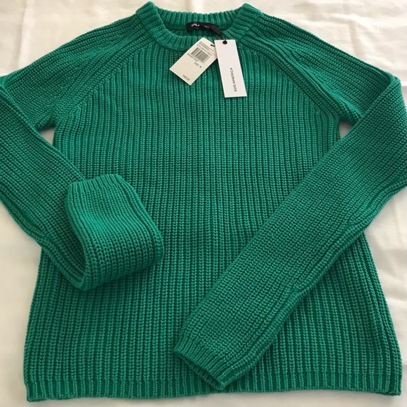 NWT 525 America Bloomingdales Bright Jade Sweater - Picture 3 of 10